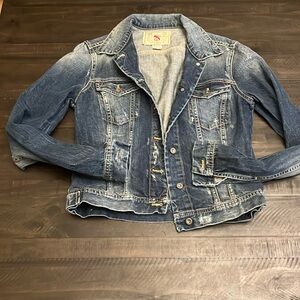 French Connection Jean Jacket Size 8 distressed